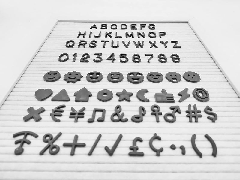 G GAMIT Felt Letter Board Letters Set, Pre-Cut 340pcs 7/8 inch(0.875") Black Letters Only(No Board Included) - Image 5